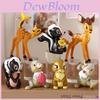 Bambi Small Deer And Rabbit Figurine Pvc Cartoon Desk Decor For Collectors