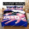 New B-Blue L-Lock Bedding Set Single Twin Full Queen King Size Bed Set Adult Kid Bedroom Duvet Cover Sets 3D Anime Bed Sheet Set