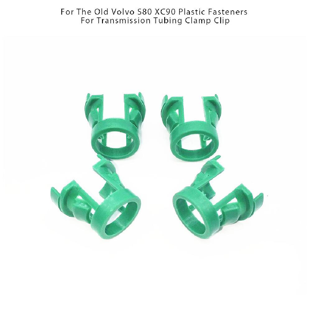 30 Pcs Car Green Plastic Fastener Transmission Tubing Clamp Clip