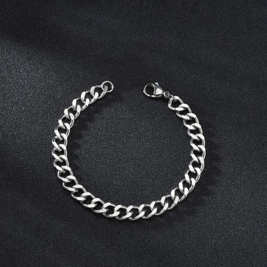 Brățară pentru bărbați, lanț gros, stil cubanez, culoare solidă, lustruită, netedă, scobită, din oțel inoxidabil, Hip Hop, pentru petrecere, pentru club, bijuterii pentru încheietura mâinii