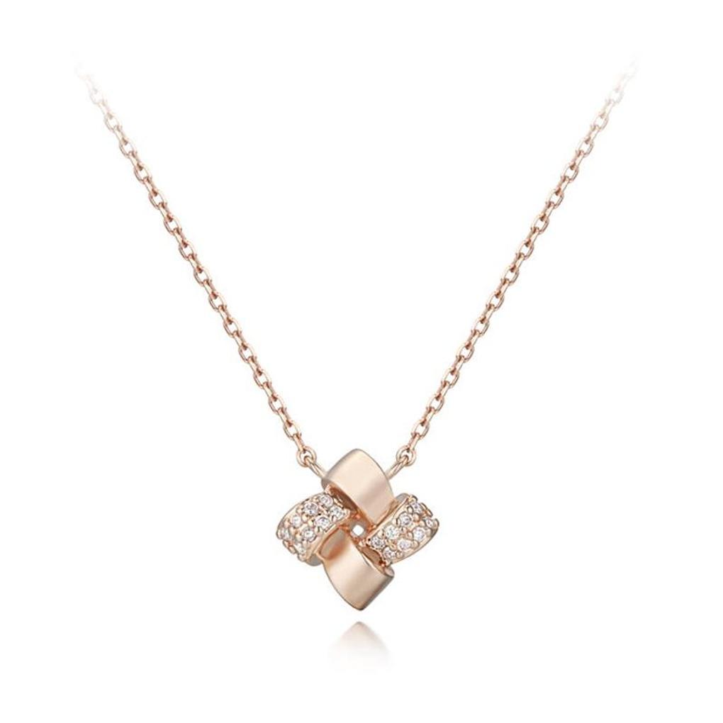 [LeShop] 14K Weave Necklace (Gold Plated)_LJ5164BRN