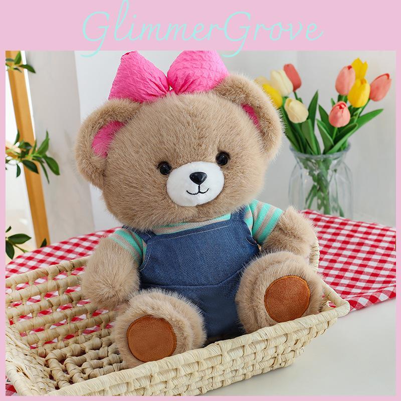 Fifi Cartoon Bear Bow Teddy Plush Toy Cute Children Girls Holiday Doll Gift