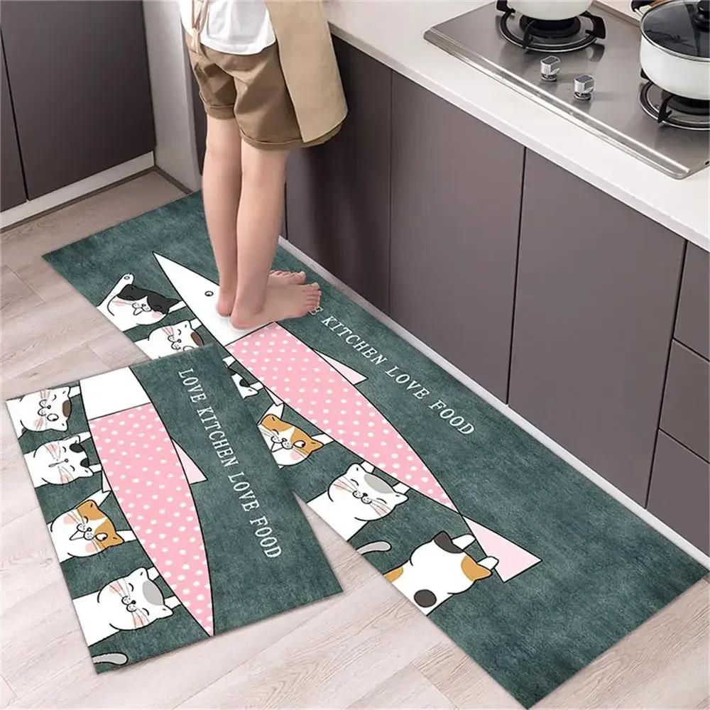 Kitchen Carpet Mats for Floor Bedroom Living Room Long Bedside Area Rug Soft Washable Carpet Anti Slip Bathroom Entrance Doormat