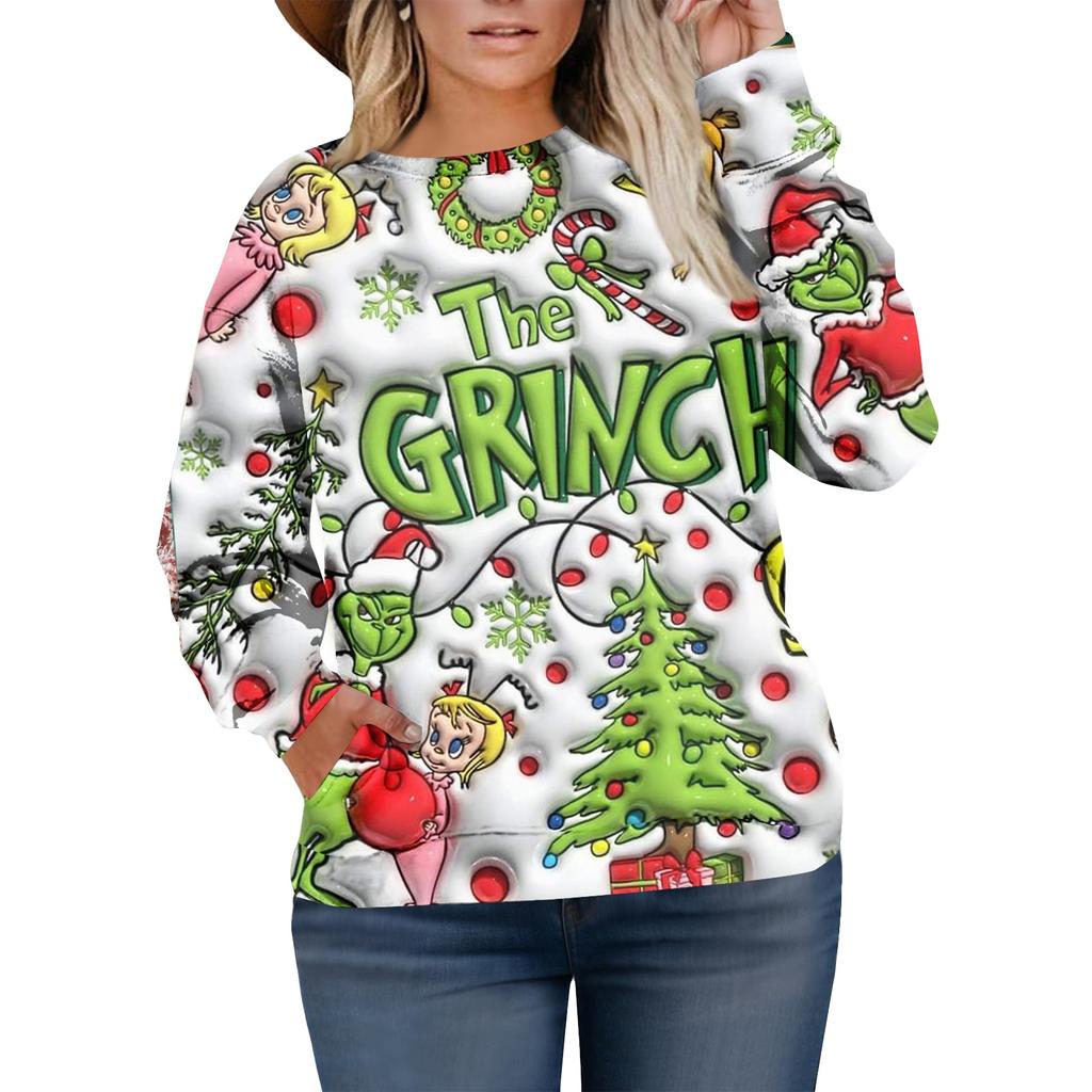 Christmas Sweatshirts For Women Sweater Cute Shirt Fall Pullover Top