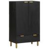 Vidaxl Cabinet, Black, 60X33X100 Cm, Wood-Based Material