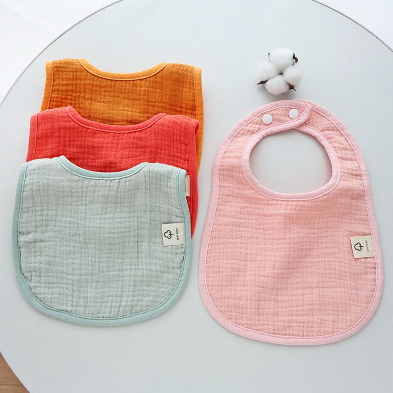Cute Ruffle Edge Baby Bibs Kids Feeding Anti Dirty Bibs Infant Burp Cloths Newborn Fashion Pure Cotton Feeding Set Accessories