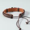 Punk Pirate Style Skull Bangles Men Personality Retro Leather Bracelet Hand-woven Jewelry Halloween Gifts Wholesale