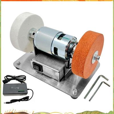 100W Doppel-Schleifmaschinenmotor Mini Grob- und Feinpolieren Elektrisches Schleifscheiben-Set Multifunktions-Elektroschleifmaschine