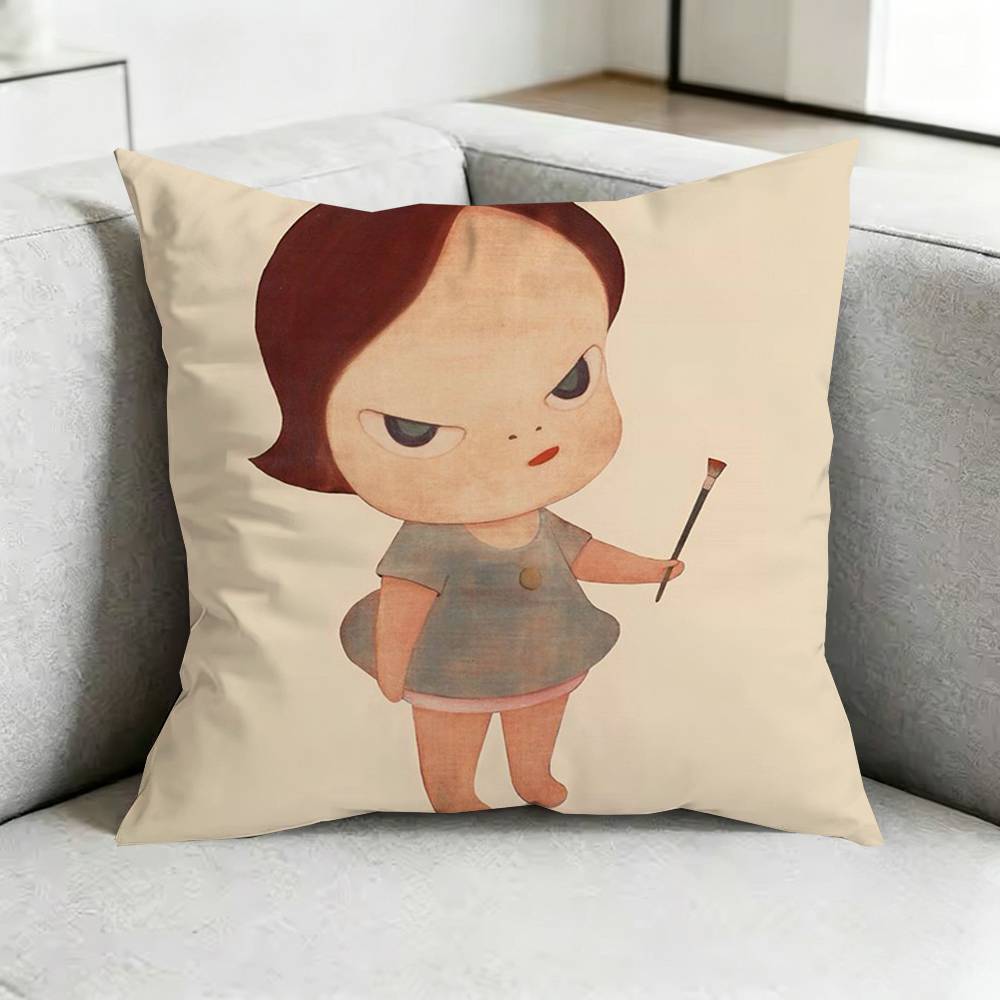 YYoshitomos NNaras CUTE Square DoubleSided printed Pillow Case Bedroom Bedside Pillow Sofa Cushion Cover Gift