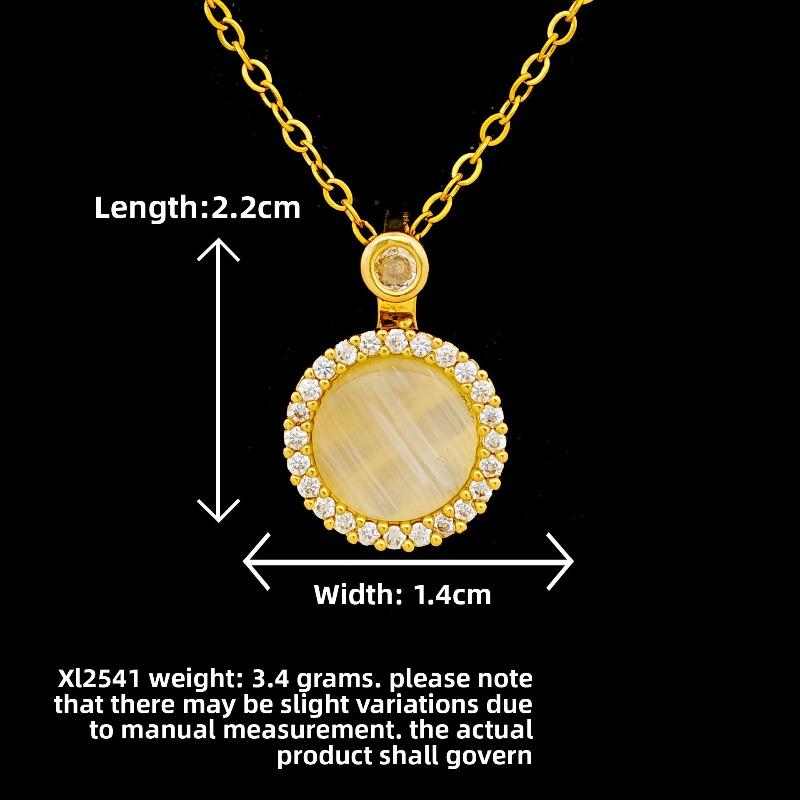 Necklace Women's Round Ring Dazzling Shell New Style Necklace Fan-shaped Fashionably Simple Elegant Accessory