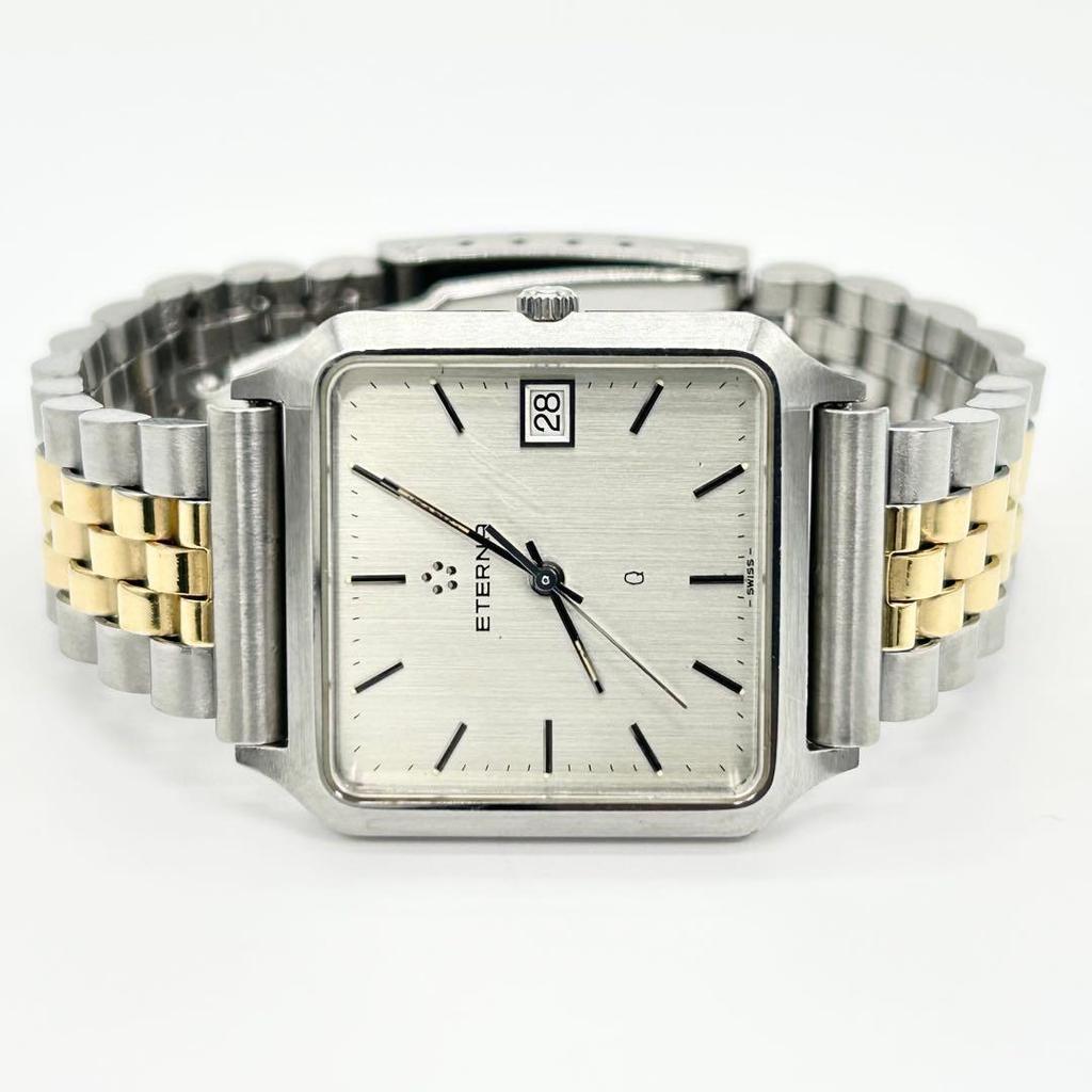Used ETERNA Rare Square 113-4221.41 Quartz Watch