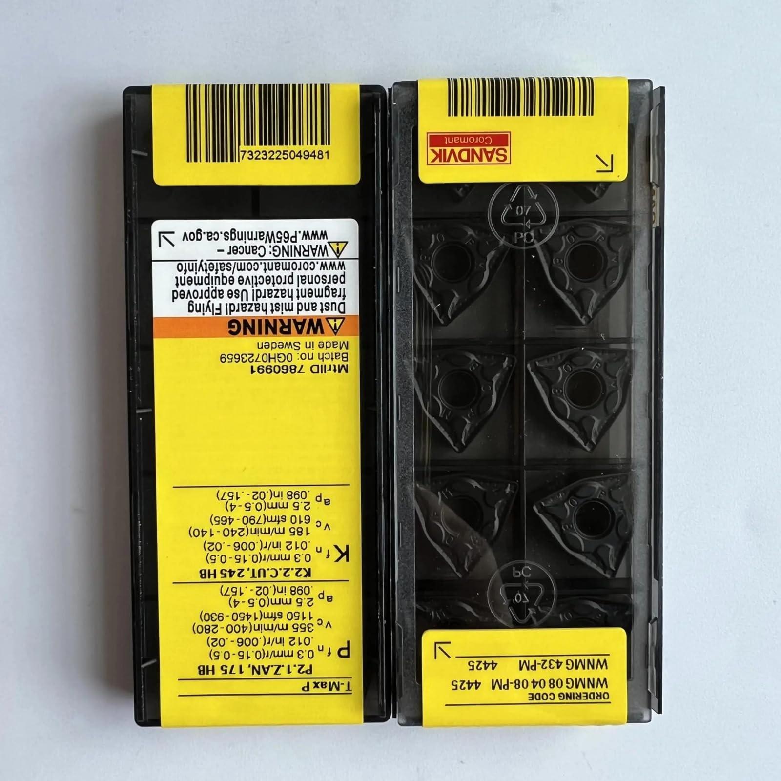 

Original Sandvik / WNMG080408-PM 4425 /Carbide CNC Blade 10 PCS