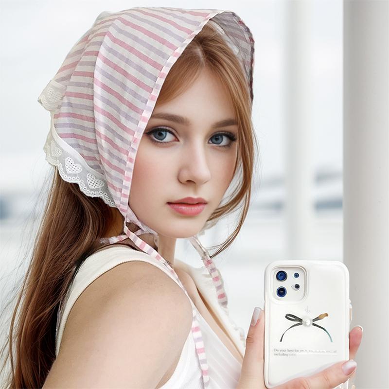 Kvinner Blonder Trekantskjerf Søte Jenter Solskjermingsskjerf Vår Sommer Fransk Strandstil Hårbånd Vintage Kvinne Dame Muslimsk Hijab