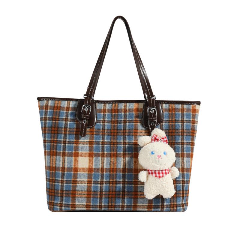 

Сумка большой вместимости Женская новая сумка через плечо Сумка-тоут для поездок светло-синий