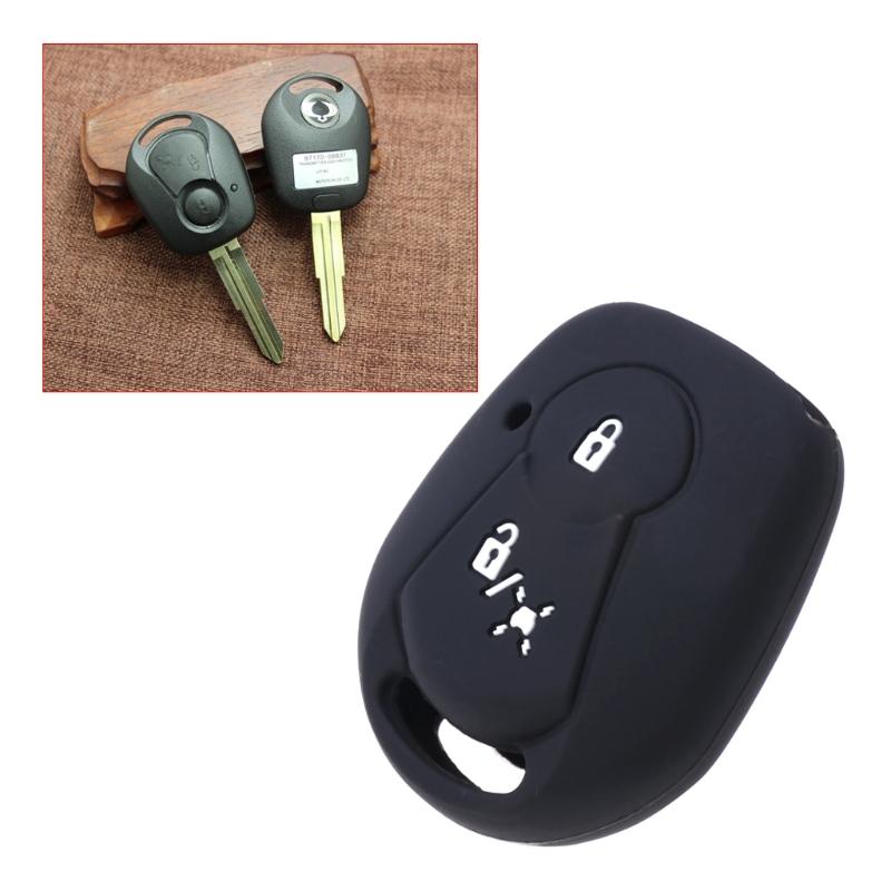 2 Buttons Silicone Car for Key Fob Cover for Case For SSANGYONG ACTYON KYRON