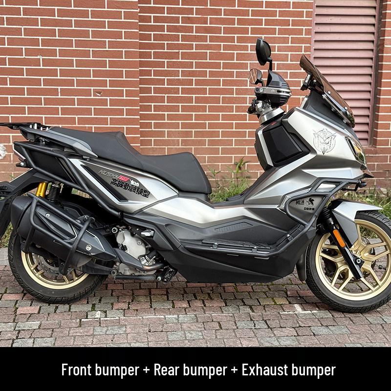 Suits Sym Husky 300: Bumper Guard, Anti-Fall Bar, Rear and Tail Rack, Backrest Mod Accessories
