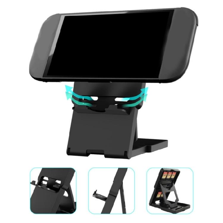 Travel Friendly Display Rack 5-Gear Adjustable Foldable Game Card Holder Stand for NSL/NSO Phone Desktop Placement