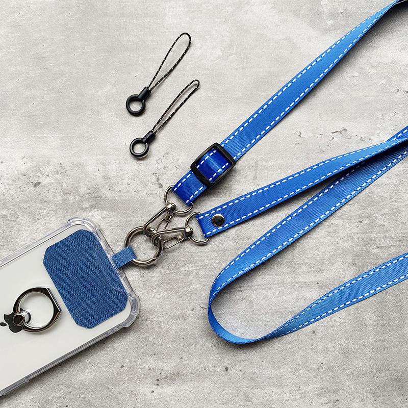 Universal Crossbody Phone Lanyard Multifunctional Adjustable Hanging Neck Strap Anti-lost Lanyard Clip for Mobile Phone ID Name