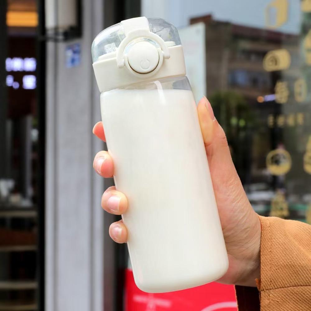 Cute 400ML Straw Water Bottles Transparent Portable Children s Water Cup Capybara Pattern Leak-Proof Drink Cup Home Office