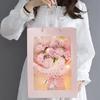 Transparent Window Gift Packing Bag with Handles Portable Flower Bag Birthday Party Wedding Christmas Valentine's Day Gift Bag