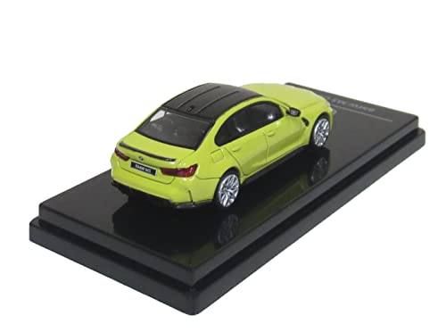 PARAGON 1/64 scale BMW M3 G80 Sao Paulo Yellow LHD Miniature Car (Assembled)