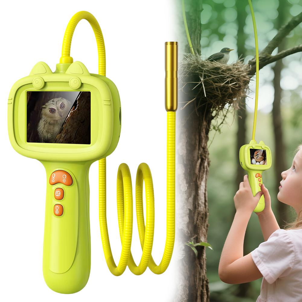 Kids Endoscope 2MP Borescope Snake Camera Nature Exploration Inspection Camera Science Gifts for Camping Nature Exploration