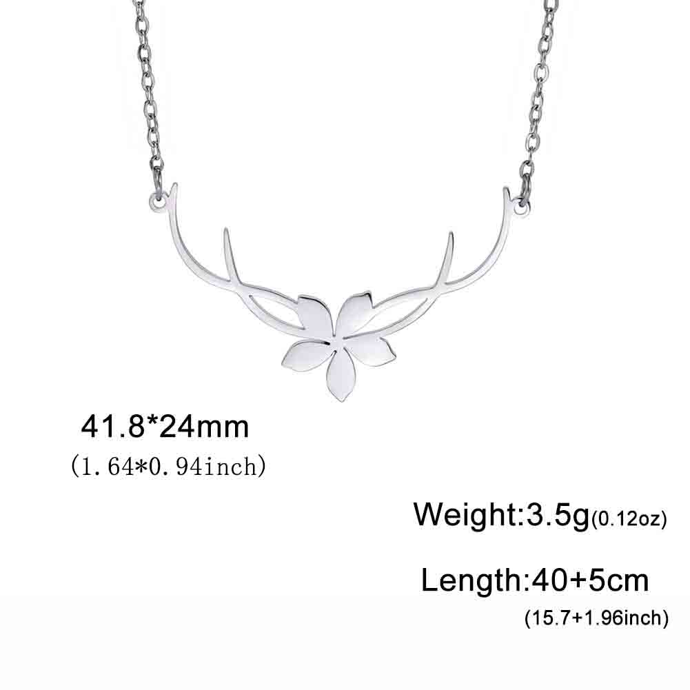 

Cazador Stainless Steel Flower Pendant Necklaces for Women Trendy Jewelry Chain Necklace Birthday Wedding Anniversary Gift 2026