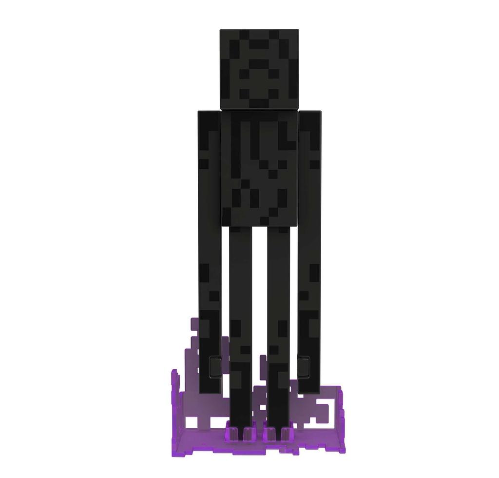 Mattel Minecraft Diamond Enderman Action Figure with Accessories Including Flocked Glass Inch Toy Collectible HLN40 Block, 5.5