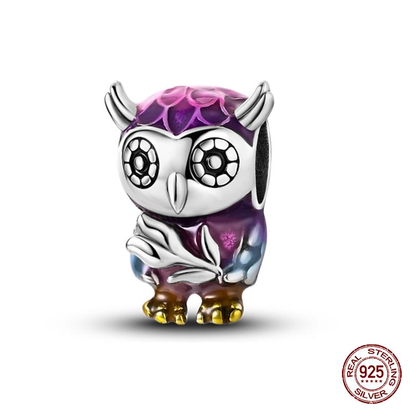 Real Copper Pink Rabbit Cat Dog Animal Charms Beads Fit Qikaola Original Bracelets Diy Birthday Jewelry Making