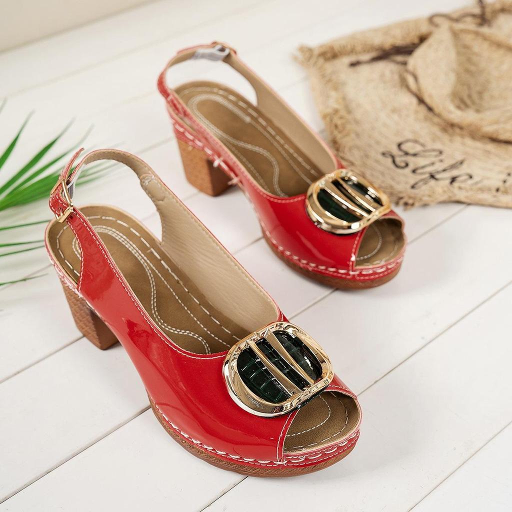 Women'S Summer Lightweight - Adjustable Strap & Ankle Strap, Peep Toe French Heel,Comfortable Dress Shoes for Casual & Formal Occasions, Strappy Shoes