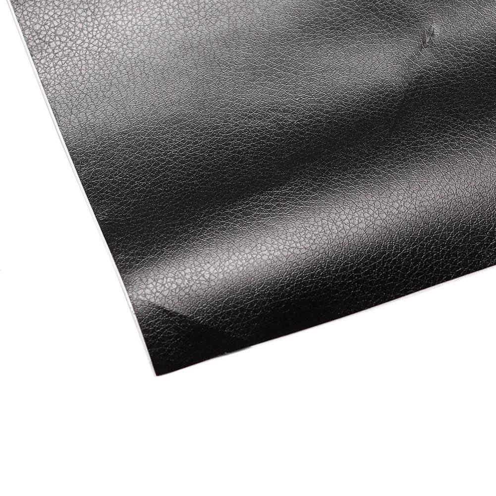 Grão de Couro Preto Adesivo Decorativo para Interior de Carro Película Envoltória para Móveis 30*200cm