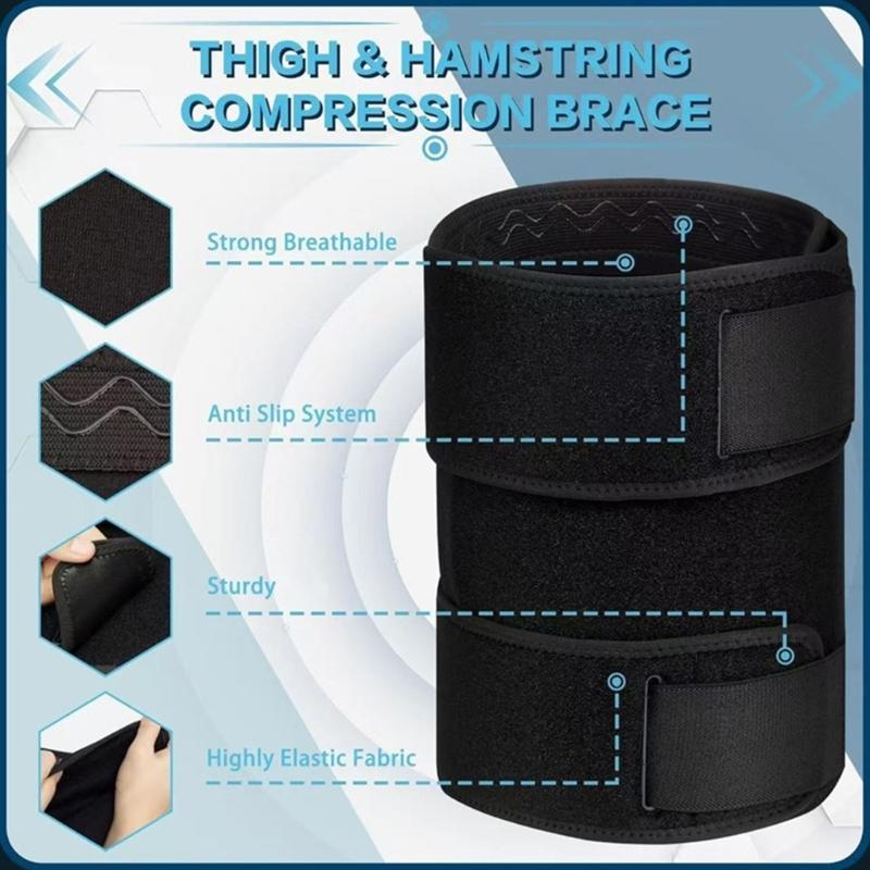 Breathable Thigh Support Adjustable Thigh Compression Sleeve For Muscle Stabilization During Running Workouts