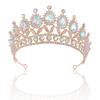 Colorful New Bridal Crown Water Drop Diamond Princess Crown Performance Birthday Tiara Wedding Dress Accessories Crown