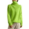 Women's Solid Color High Neck Knitted Top, Casual Commuting Loose Sweater