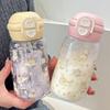 500ml Portable Plastic Cup With Straw For Students And Kids
