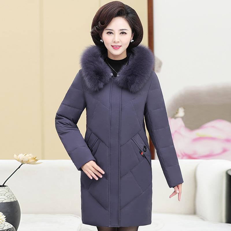 2024 Women's Plus Size Fur Collar Winter Down Jacket - Fashionable, Warm, Thickened Mother's Trend.