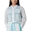 Converse Sheer Utility Cropped Coat Women's Blue Unisex 10021473-A02