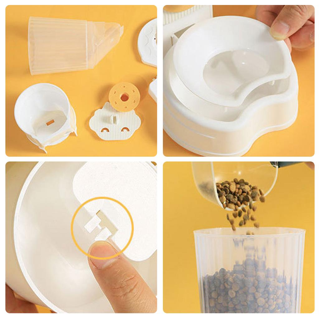 Automatic Pet Water Dispenser Food Feeder Leakproof Waterer Bowl With Easy Installation Screw Design for Cage Use