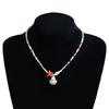 Beautiful Bohemian Starfish Pendant Necklace Colorful Bead Choker Adjustable Neck Chain Jewelry for Women and Girls