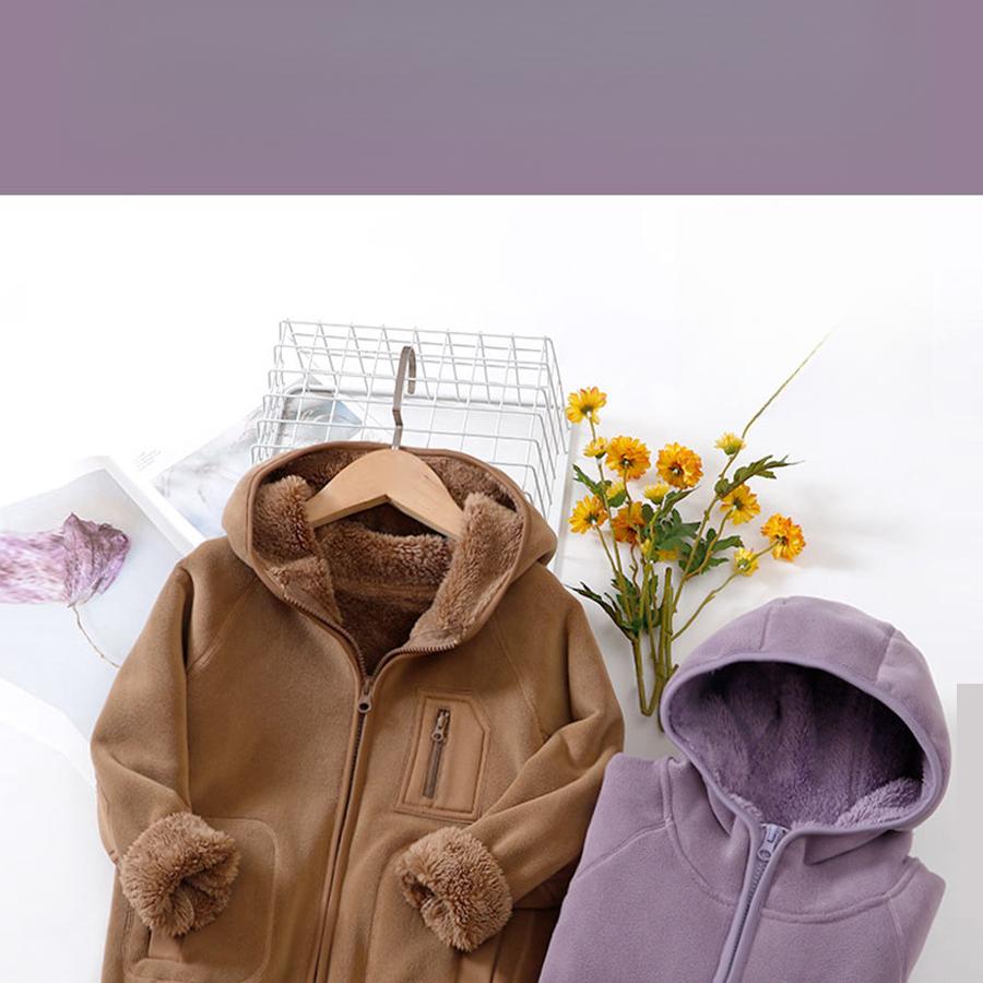 Children's Autumn Winter Fleece-Lined Thickened Jacket New Boys Girls Parent-Child Matching Jacket Top Warm New Year Battle Shirt