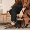 Handgefertigte Herren Freizeitschuhe aus Leder für Herren Slipper Mokassins Herren Flatschuhe Fahrschuhe