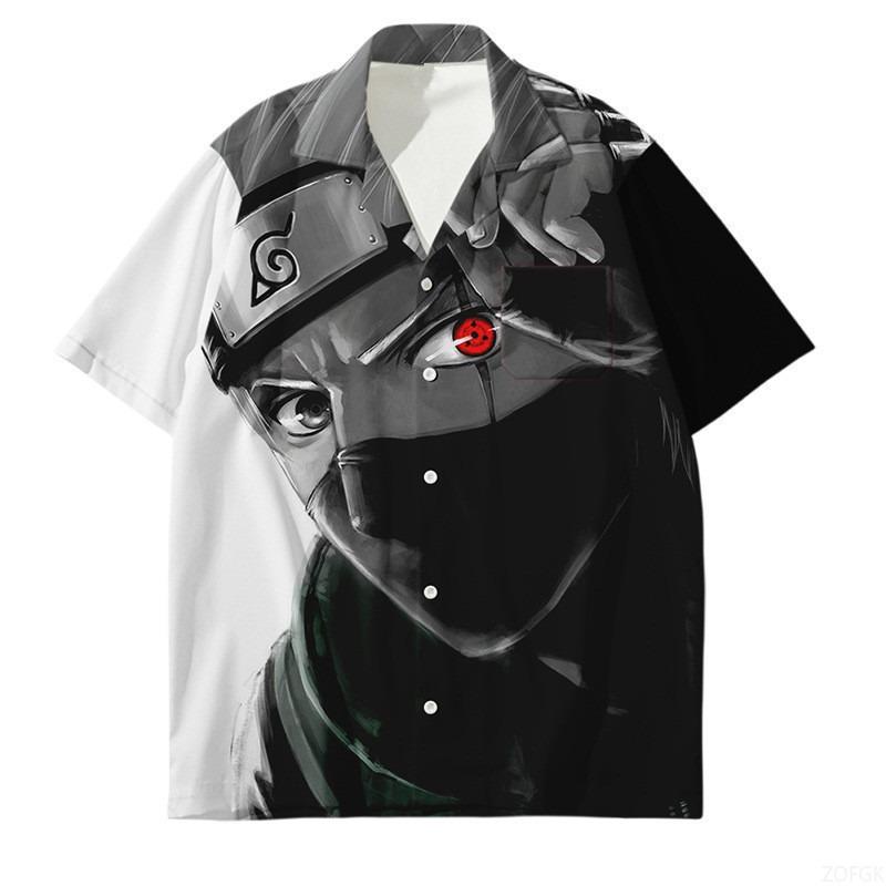 Cross Border New Ninja 3D Printed Summer Men's Short Sleeved Shirt for Foreign Trade