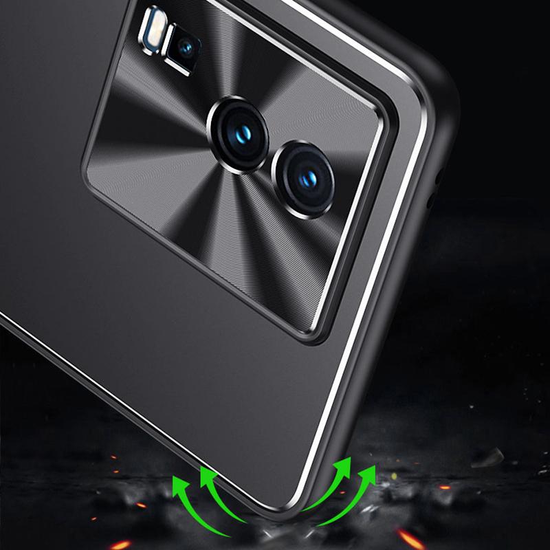 For Vivo iQOO Neo7 5G Slim Phone Case Aluminum Alloy+TPU Case Shockproof Anti-Scratch Phone Cover