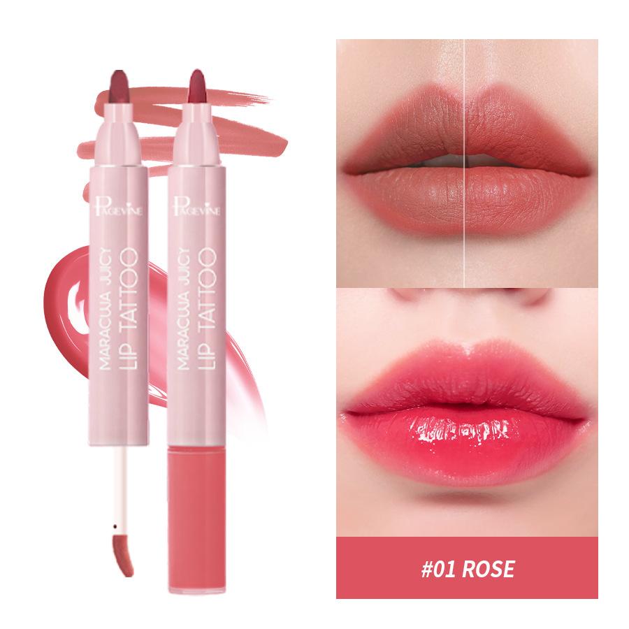 

PAGE VINE Dual End Lip Liner Lip Gloss Waterproof Long Lasting Non Stick Cup 1