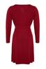 Women's Fashion New Plus Big Size Dress Red Waist Open Skater Double Breasted Knitted Dress