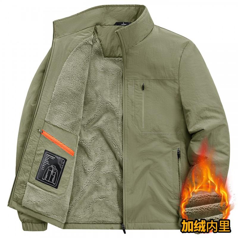 Mens Fleece-Lined Windproof Waterproof Softshell Jacket Cycling Outdoor Sports Winter