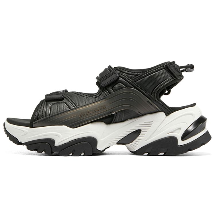 Skechers Stamina Sandal Women Black Mecha Sandals Cool Sports Beach Sandals 896052-BLK 35