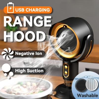 Mini Bordplade Emhætte Mini Sugerudsugningshætte USB-opladning Vinkeljusterbar Camping Picnic Varme Gryder Emhætte Køkkenhætte