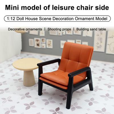 1/12 Dollhouse Simulation Sofa Chair Tea Table Model Doll Home Living Room Furniture Decoration Dolls House Scene Accessories