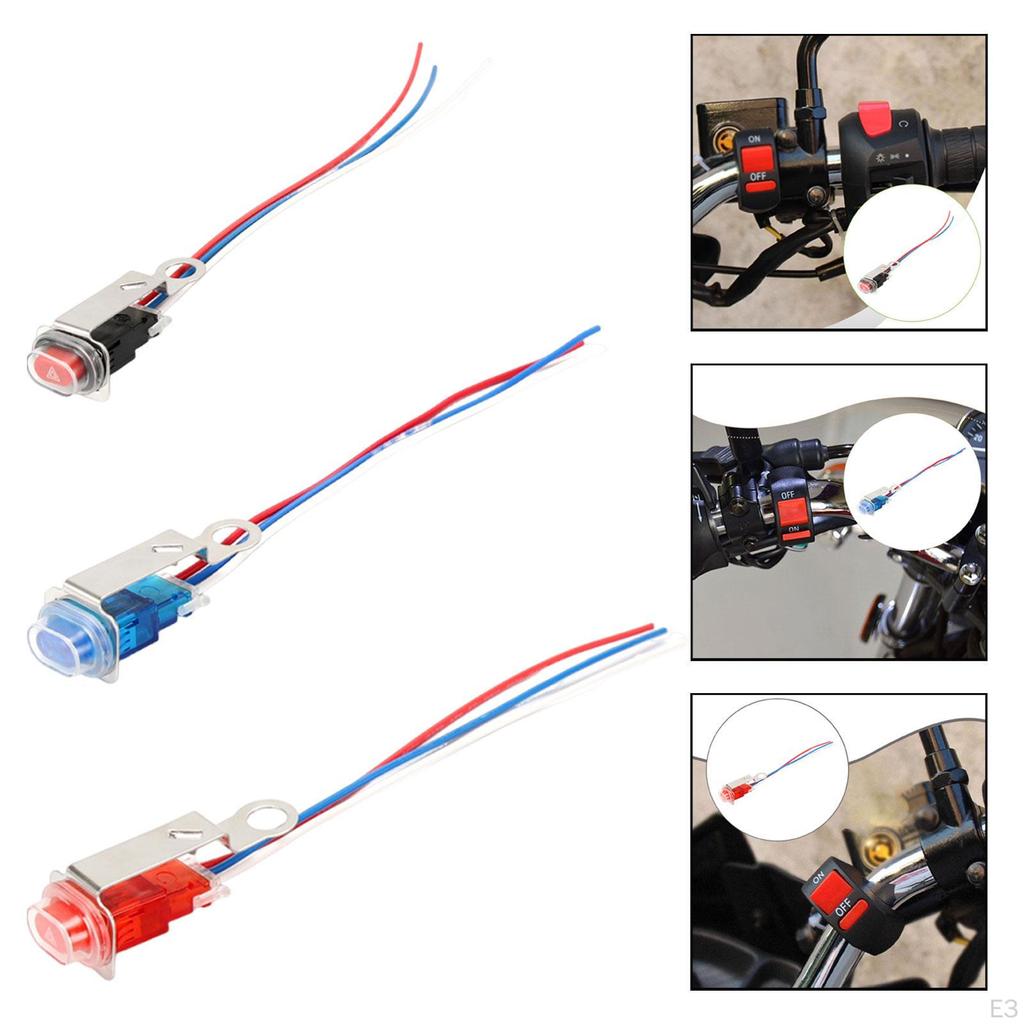 Flash Button Warning Switch, PP Replacement Control, Quick Installation, Suitable for Motorcyclists,